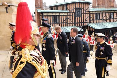 La famille royale au Château de Windsor pour le service funèbre de Sa Majesté, ultime étape des funérailles de la reine Elizabeth II, lundi 19 septembre 2022.  <br />
