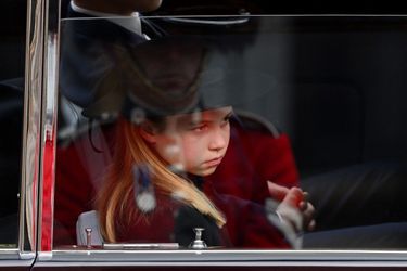 La princesse Charlotte après les funérailles à Westminster.
