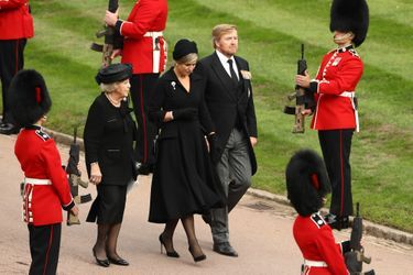 L'ex-reine Beatrix, la reine Maxima et le roi Willem-Alexander des Pays-Bas à Windsor, le 19 septembre 2022
