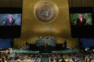 La roi Abdallah II prononce un discours à l'Assemblée générale des Nations unies à New York, le 20 septembre 2022