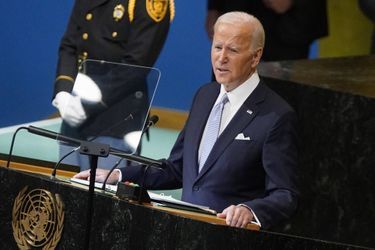 Joe Biden à la tribune de l'ONU le mercredi 21 septembre. 