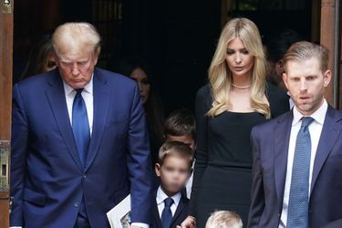 Donald, Ivanka et Eric Trump aux obsèques d'Ivana Trump, le 20 juillet.