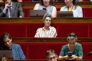 Sandrine Rousseau, militante pour l’euthanasie. Ici à l’Assemblée nationale, le 2 août.