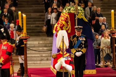 La princesse Anne lors de la "Veillée des princes" avec ses frères à Westminster Hall à Londres, le 14 septembre 2022