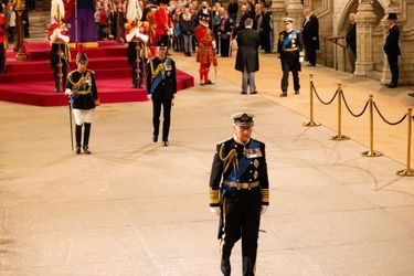 La princesse Anne ont terminé leur "Veillée des princes" à Westminster Hall à Londres, le 14 septembre 2022