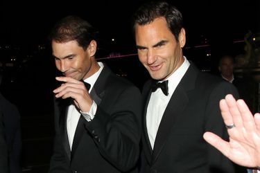Rafael Nadal et Roger Federer le 22 septembre 2022 à Londres.