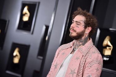Post Malone lors des Grammy Awards, le 10 février 2019, à Los Angeles. 