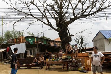 A San Ildefonso, dévastée après le passage du typhon Noru.