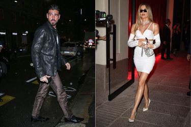 Michele Morrone et Khloé Kardashian à l'«after-party» Dolce & Gabbana, le 24 septembre 2022 à Milan.