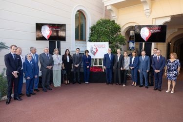 La famille princière et les officiels de la Commémoration Rainier III à Monaco, le 28 septembre 2022