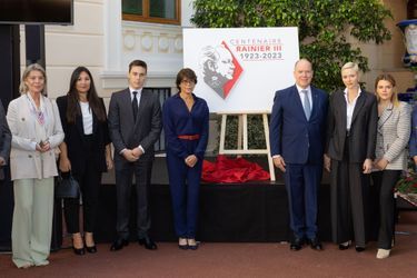 La princesse Caroline de Hanovre, Marie et Louis Ducruet, la princesse Stéphanie, le prince Albert II et la princesse Charlène de Monaco, et Camille Gottlieb à Monaco, le 28 septembre 2022