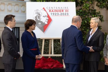 Louis Ducruet, la princesse Stéphanie, le prince Albert II et la princesse Charlène de Monaco à Monaco, le 28 septembre 2022