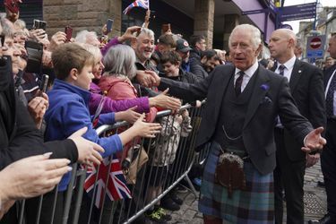 Le roi Charles III à Dunfermline en Ecosse, le 3 octobre 2022