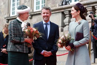 Les princesses Benedikte et Mary et le prince héritier Frederik de Danemark à Copenhague, le 4 octobre 2022