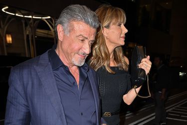 Sylvester Stallone et Jennifer Flavin de sortie à New York, le 6 octobre 2022.