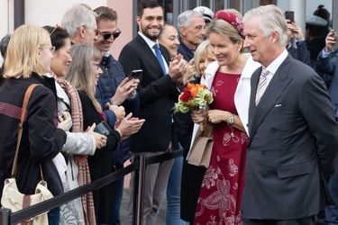 La reine Mathilde et le roi des Belges Philippe à Mayence, le 5 octobre 2022