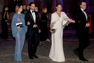 Les princesses Sofia et Victoria et les princes Carl Philip et Daniel de Suède à Stockholm, le 12 octobre 2022
