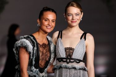 Alicia Vikander et Emma Stone au gala annuel du musée de l'Académie des arts et des sciences du cinéma.