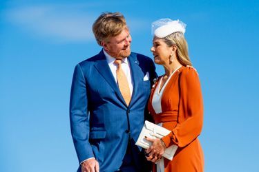 Reine Maxima et roi Willem-Alexander des Pays-Bas, séance photo sur sur l'Acropole à Athènes, le 31 octobre 2022