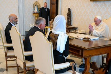 Le pape François a reçu en audience privée la reine Rania et le roi Abdallah II de Jordanie au Vatican, le 10 novembre 2022