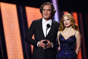 Jessica Chastain et Michael Shannon à la cérémonie des Country Music Academy Awards, à Nashville, le 9 novembre 2022.