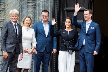 La princesse Marie et le prince Joachim de Danemark à leur arrivée à l'Hôtel de Ville de Copenhague, le 12 novembre 2022