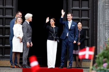 La princesse Marie et le prince Joachim de Danemark devant l'Hôtel de Ville de Copenhague, le 12 novembre 2022