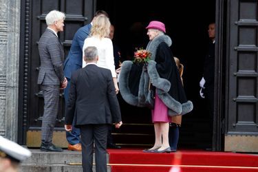 La reine Margrethe II de Danemark à son arrivée à l'Hôtel de Ville de Copenhague, le 12 novembre 2022