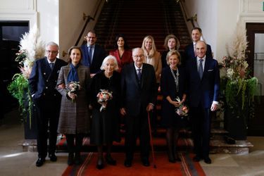 La famille royale belge au Palais de la Nation à Bruxelles, le 15 novembre 2022