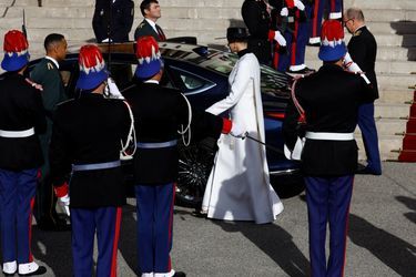 La princesse Charlène lors des célébrations de la Fête nationale de Monaco, samedi 19 novembre 2022. 