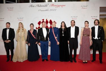  La famille Grimaldi au gala de la fête nationale monégasque, samedi 19 novembre 2022 au Forum Grimaldi de Monaco. 
