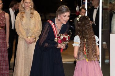 Caroline de Monaco lors des célébrations de la Fête nationale monégasque, samedi 19 novembre 2022. 