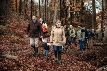 Le prince Charles de Luxembourg avec ses parents à Fischbach, le 19 novembre 2022