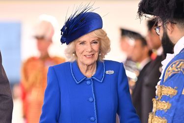 La reine Camilla lors de la réception du président sud-africain, à Londres, le 22 novembre 2022.