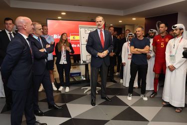 Le roi Felipe VI d'Espagne à Doha au Qatar pour la Coupe du monde de football, le 23 novembre 2022