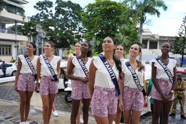 Les trente Miss régionales lors du voyage d'intégration en Guadeloupe, en route pour l'élection de Miss France 2023, le 17 décembre à Châteauroux. 