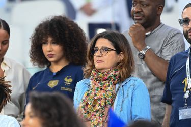 Fayza Lamari (mère de K.Mbappé) lors de la Coupe du Monde 2022 au Qatar, le 4 décembre 2022.