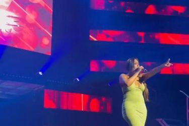 Amel Bent during the Top Music Live concert in Strasbourg, May 5, 2022.