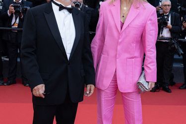 Gérard Jugnot and his wife Patricia at the opening ceremony of the Cannes Film Festival, May 17, 2022.