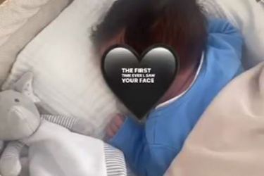 Amel Bent unveils a new photo of her little boy on Instagram, May 18, 2022.