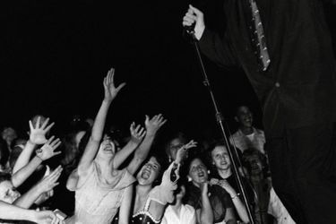 The delirious fans during his concert tour of the United States in 1956.