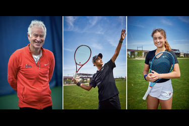 The master and the next generation: Izyan Ahmad, 11, the best American player in his age group, and Stephanie Yakoff, 16, winner of the Orange Bowl.