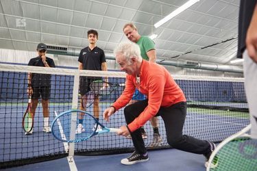 Serve and volley lesson with a great teacher.