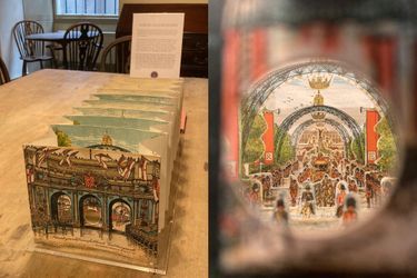 Un stéréoscope produit en 1977 à l'occasion du jubilé d'argent d'Elizabeth II, représentant le Mall le jour de son couronnement en 1953.