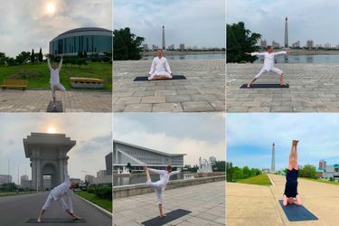 Joachim Bergström's yoga sessions in Pyongyang.