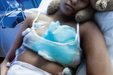 Shiloh on chemotherapy in Curie, November 24, 2021, fifteen days before his death.