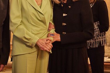 Brigitte Macron and HM Empress Farah Pahlavi, who presented the History prize.