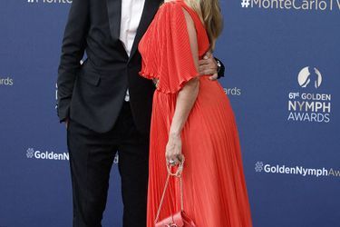 Vahina Giocante and her companion François Chopard during the closing ceremony of the Monte-Carlo Television Festival, June 21, 2022.