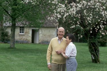 Valéry and AnneAymone Giscard d'Estaing at the Château de l'Etoile, in Authon (Loir-et-Cher),