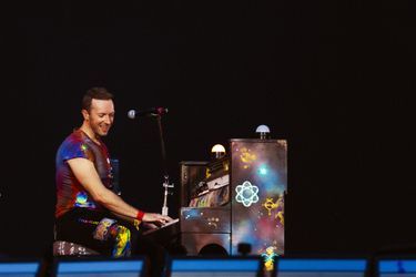 Chris Martin on piano